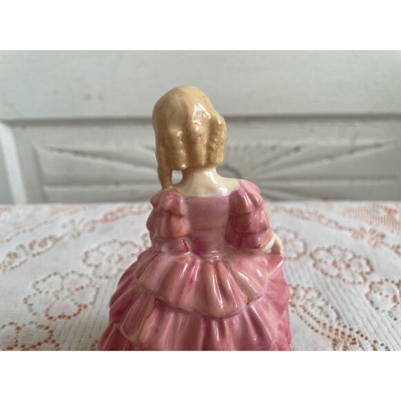 Vintage 1950s Royal Doulton "Rose" Porcelain Girl Ruffled Dress - Picture 9 of 11